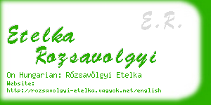 etelka rozsavolgyi business card