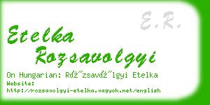 etelka rozsavolgyi business card